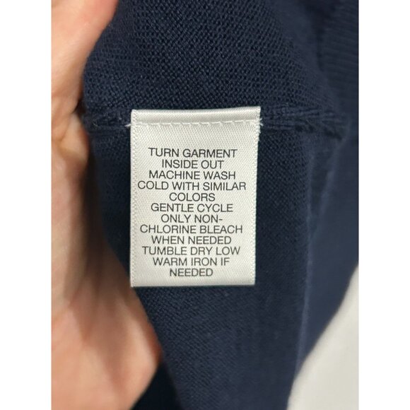 Roundtree & Yorke 2XB Navy Sleeveless Sweater Vest With Half-Zip Collar - Picture 5 of 7